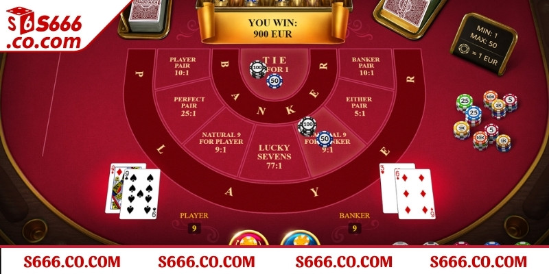 Baccarat Online S666 là game bài so điểm giữa hai bên Người chơi và Nhà cái